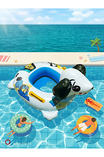 ASLANKAR Köpek şeklinde deniz ve havuz simidi 1 ile 4 yaşa uygun ayak geçmeli...