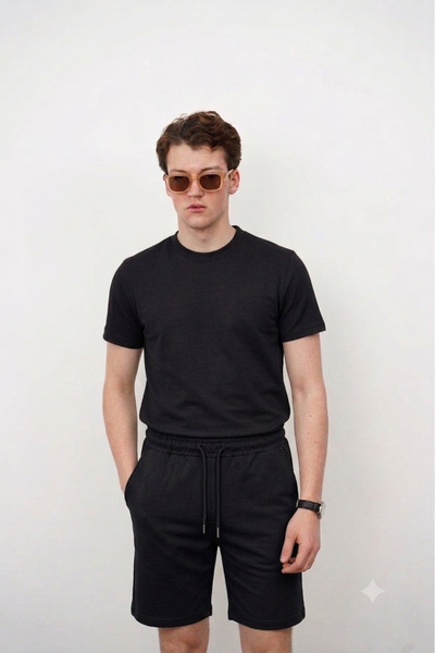 ATKGİYİM Shorts Set Unisex Flexible Lycra Comfortable Casual Sports Set - 24/...