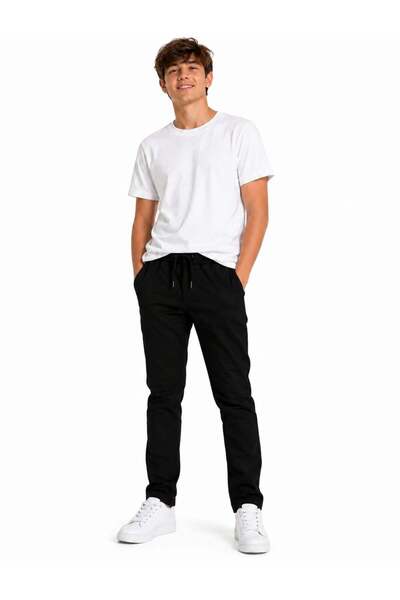 kısmet sepeti Children's Black Full Lycra Destan Fabric Ribbed Waist Elastic ...