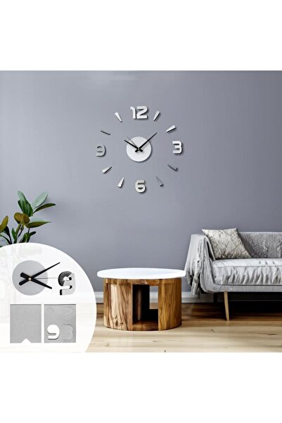 OEM Ceas de perete decorativ DIY, Argintiu, Ø35 cm, DIY, design modern, livin...
