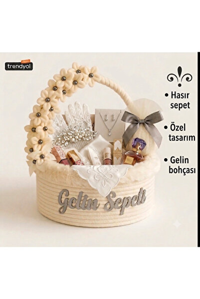 RH GALAXİ TEKSTİL Kahverindecor Hasır Gelin Bohçası,çeyiz, söz, nişan, düğün ...
