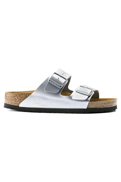 Birkenstock Arizona Birko Flor 1012282 Kadın Terlik Gümüş Juststep