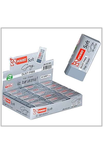Mikro Soft Eraser Gray 2B-30 - 5 Pieces
