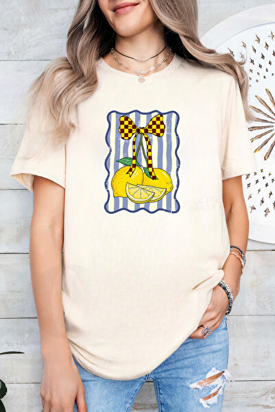 Sarah's Boutique Women's T-shirt – 100% cotton – Blue Lemon