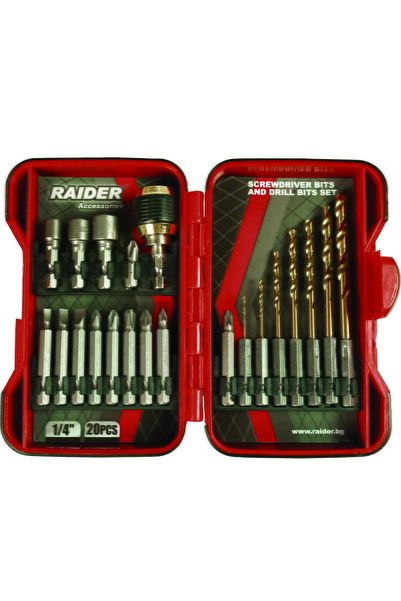 Raider Set biti si burghie pt. surubelnita 20pcs