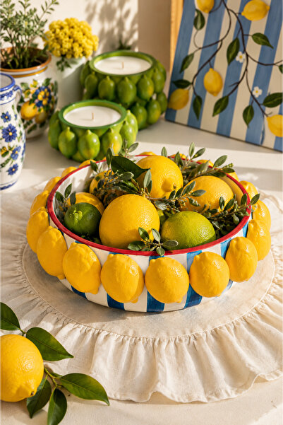 Eski Mahzen Design Dekoratif Limonlu Kase
