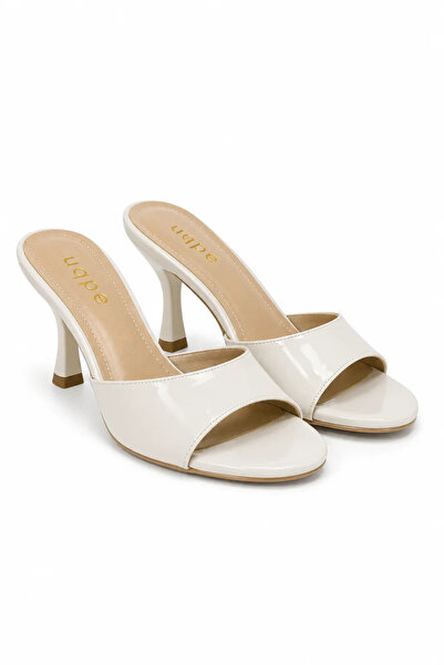 uqpe Liora Wide Single Strap Oval Toe Goblet Heeled Stylish Women's Slippers ...