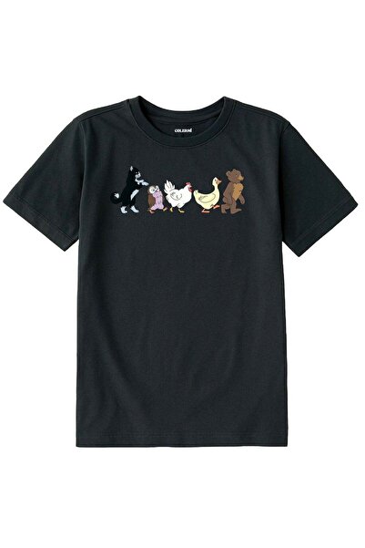 Colermi Kids' T-Shirt - Walking Cute Animals Design