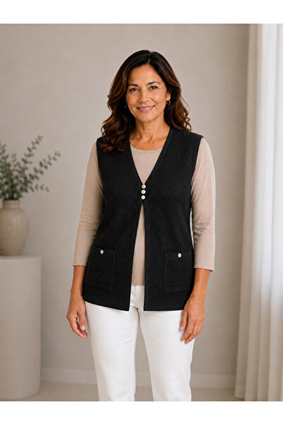 Mutlu City Women's Middle Age and Above Four Seasons Three-Button Rolax Mom V...