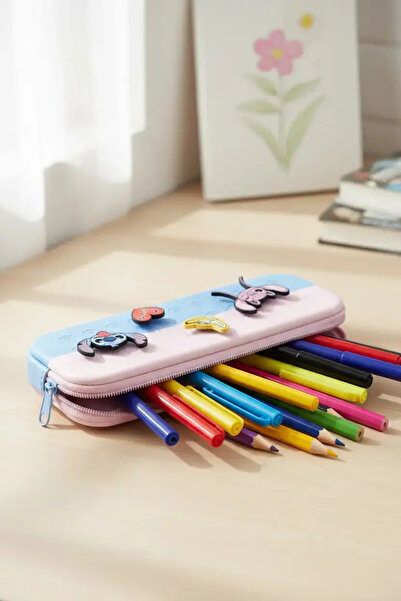 Miniso حامل أقلام بسحاب من ستيتش المرخص من ديزني، مقاس 21.5 سم - تصميم خاص منحوت