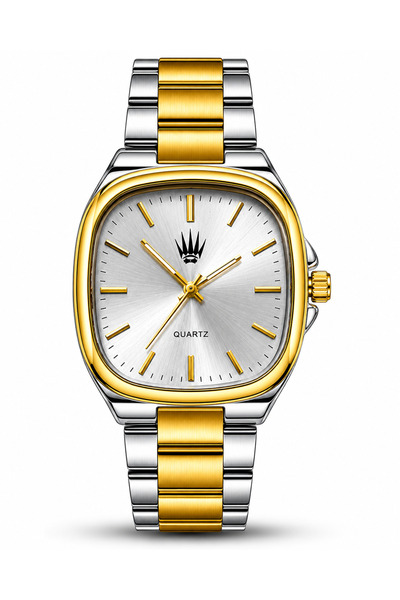 WATCHOFROYAL Majestic Silver Gold White Wristwatch