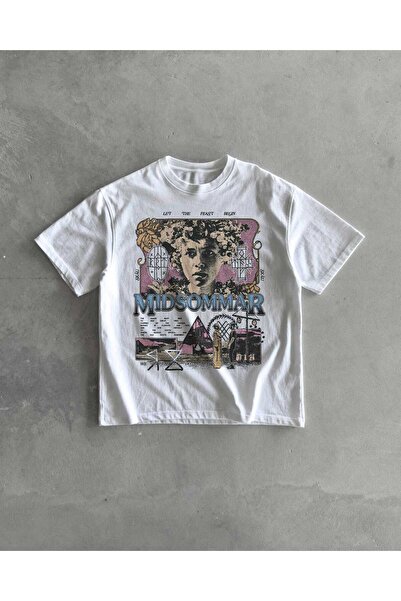 Grafftee Clothing Midsommar Printed Unisex Oversize T-Shirt
