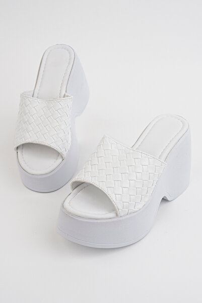 Madam Tarz Kcl-Dlg01 Wedge Heel Patterned Slippers