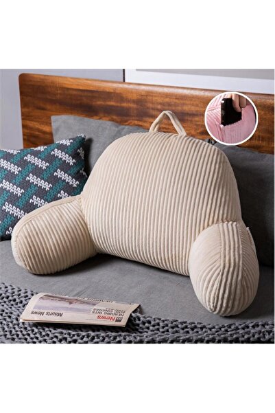 Arabest Reading Pillow for Bed Sitting Up,Flannel Back Pillow for Bed Sitting...