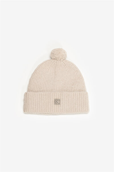 Calvin Klein Emblem Brushed Pompom Erkek Bere Kahverengi