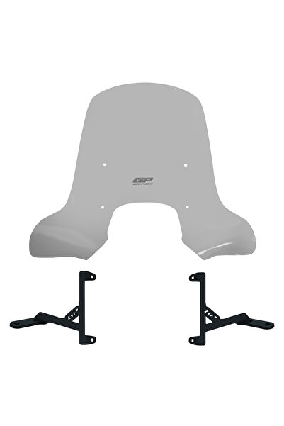 GP KOMPOZİT RKS LTR125 2024-2026 Uyumlu Elcikli Ön Cam Füme 56 cm