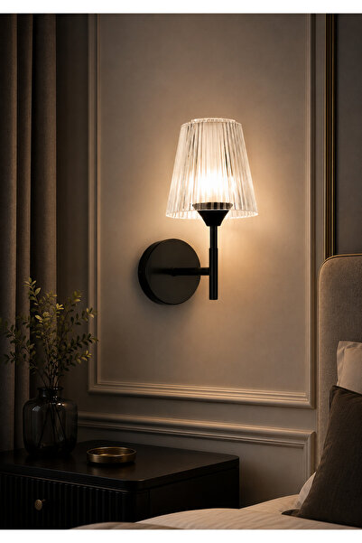 Grecia Lighting Single Wall Sconce Black Yellow Light |   Including Lighting