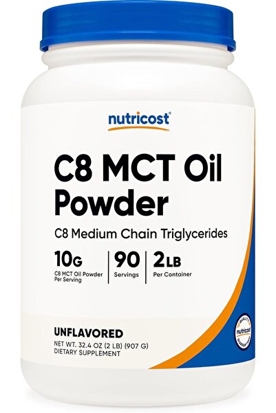 Nutricost مسحوق زيت MCT C8 - مسحوق زيت MCT C8 بنسبة 95%