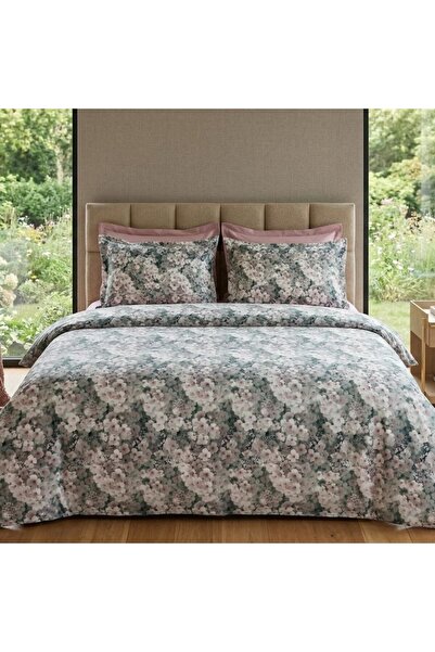 Pucioasa Lenjerie de pat dublu din bumbac 100% satinat, 4 piese, Floral pastelat