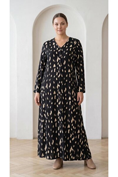 AbiyeSultan Women's Plus Size Evening Dress - Hesna Plus Size Viscose Dress -...