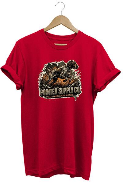 WİDİ Unisex Pointer Co Printed T-Shirt - Hunter Dogs Series Crew Neck Cotton ...