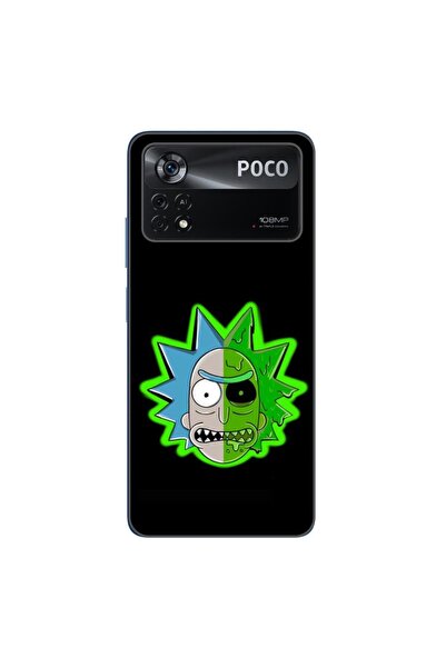 OEM Калъф, съвместим с Xiaomi Poco X4 Pro, силиконов гел TPU, с десен Рик и М...