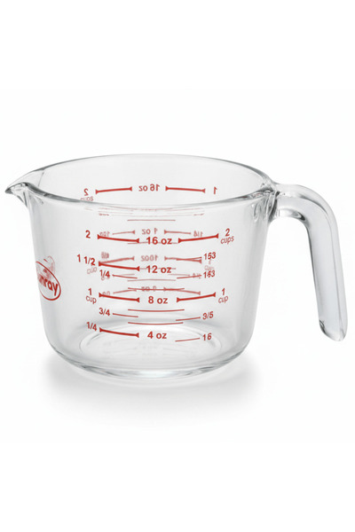 SUNRAY Glass Measuring Cup 500 ml | Dual Scale Oz & Cups | Heat Resistant Bor...