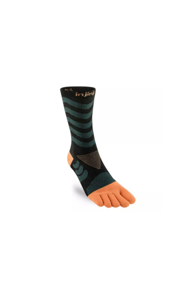 injinji WOMEN'S ULTRA RUN CREW COOLMAX - أسود - XS/S
