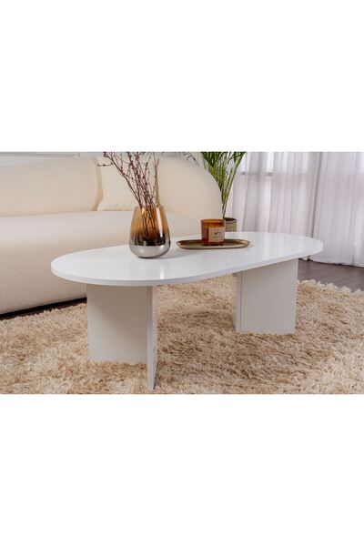 Rani Mobilya Rani Home Orta Sehpa Beyaz 119Cm AB-5295