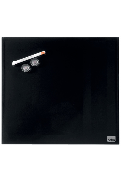 Nobo Magnetic Glass Board 45*45 cm Black + Accessories DIAMOND
