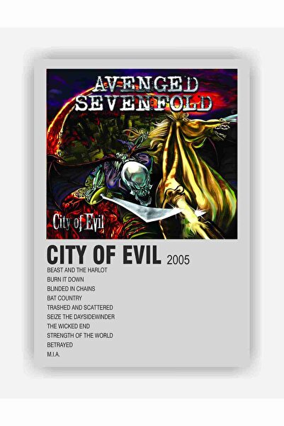 fırsatlar diyarı Avenged Sevenfold - City of Evil Duvar Posteri - Kalın Kağıt...
