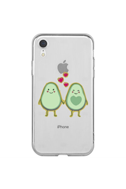 Other Apple iPhone Xr Avocados Transparent Silicone TPU Θήκη