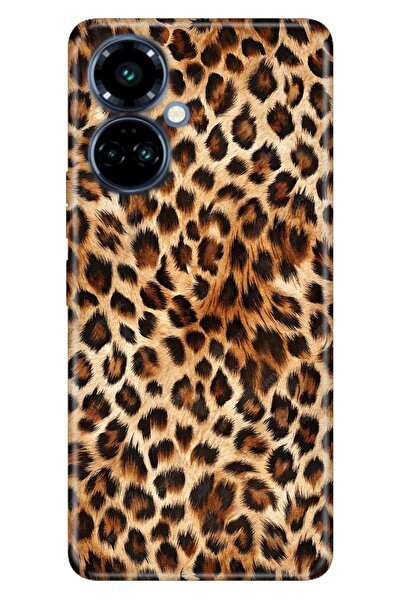TECNO Camon 19 Pro (CI8n) Kılıf Afrika Leopar Temalı Desenli Darbe Emici Silikon