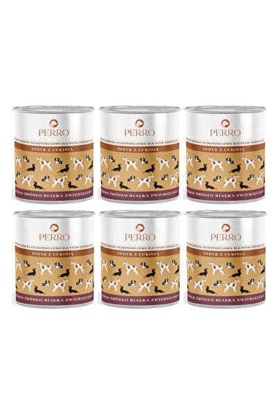 Perro Pui de curcan cu dovleac pentru câini adulți 6x800g