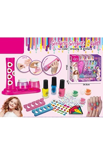 OEMS Fun Nail Art Decoration Kit with Shake Shake Color Mixing Device