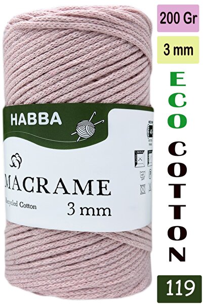 habba respect Habba 3 mm -Premium Cotton Cotton Macrame Cord-Cotton Chain Mac...