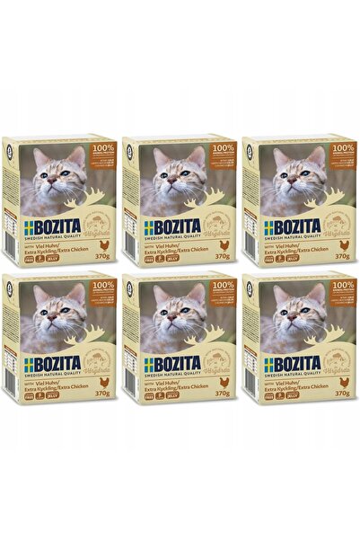 Bozita Bucăți de carne cu pui în jeleu 6x370g
