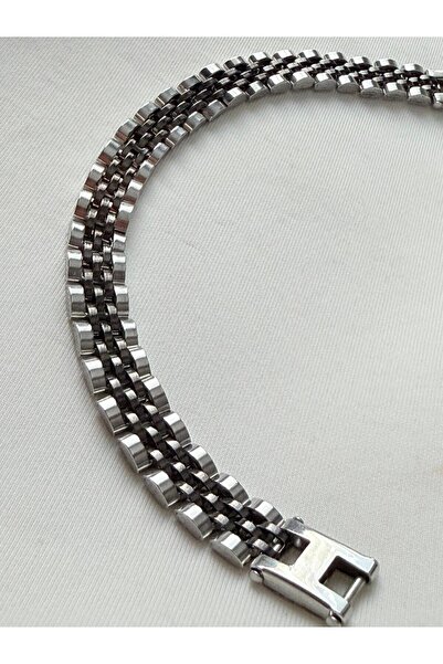 ZÜLİSCH Steel Bracelet Silver Black Color 316L Original Steel Water Resistant