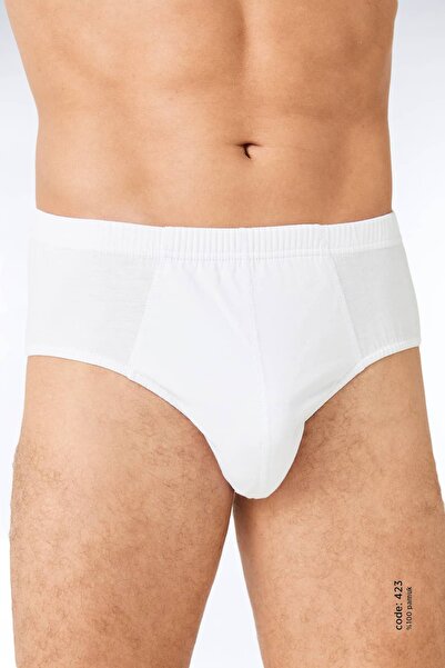 FSM1453 Muške pamučne klasične bele slip gaćice 2 komada - 423-(500)
