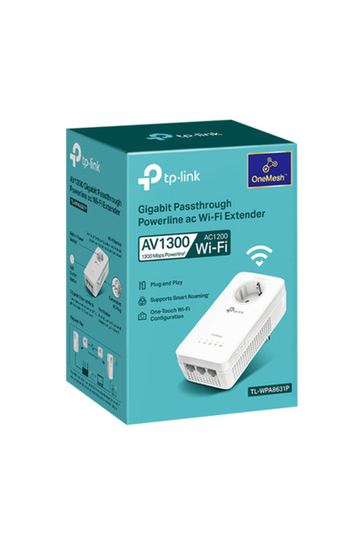 TP-LINK Powerline AV1300, Wi-Fi 5, AC1200 Dual-Band, 3 x RJ45 Gigabit - TL-WPA8631P