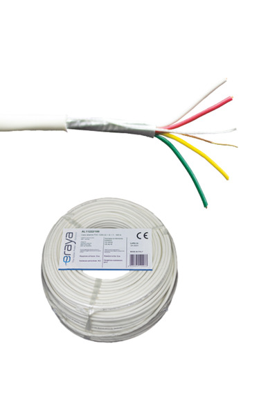 ALPERAYAKKABI 4-core shielded alarm cable, solid copper, 100m - eRaya AL10422...