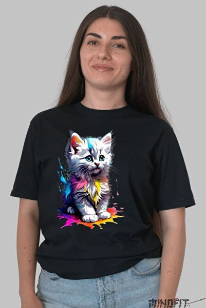 GILDAN t-shirt with Cat and Chicken White