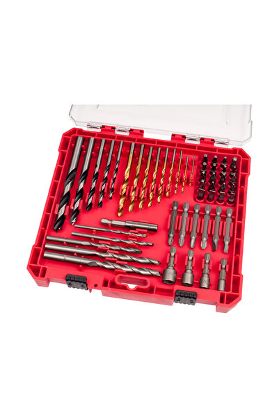 Extol Premium 50-piece HSS CrV drill bit set 8819650 for metal, wood, and mas...