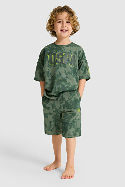 U.S. Polo Assn. Erkek Çocuk Koyu Yeşil Pijama Takımı 50327322-VR079