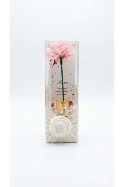 Tohfah ​ "Everlasting Memory" Gift - Pink Flower and Air Freshener in an Eleg...
