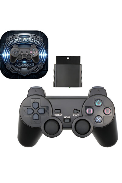 VOREX Platoon Kablosuz PS2 Oyun Kolu 2.4GHz Çift Titreşimli Wireless Gamepad ...