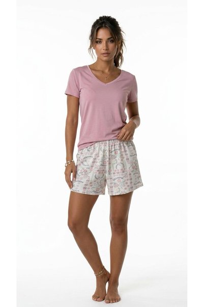 Nouche Modal Ethnic Pattern Shorts Suit