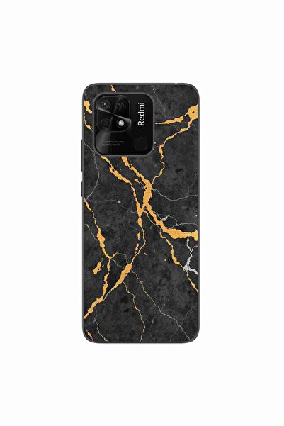 OEM Θήκη συμβατή με Xiaomi Redmi 10C Σιλικόνης Gel TPU Μοντέλο Μαύρο Χρυσό Μά...