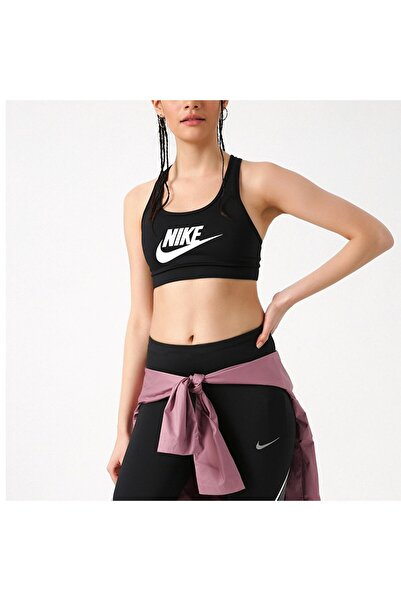 Nike Swoosh Futura Black Bra Sports Bra Sportie