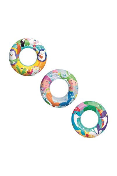 BESTWAY Colac gonflabil pentru inot, cu desene pentru copii 51 cm, 36113, mul...